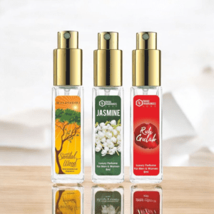 Parag Fragrances Combo Pack of Long Lasting Perfume 8ml x 3 pc Total 24ml Perfume Spray For Men and Women (Mysore Sandal/Jasmine/Ruh Gulab)