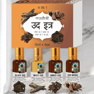 Parag fragrances Unisex Adult Natural & Premium Liquid Attar Gift Pack(Oud 4 In 1),6 Ml