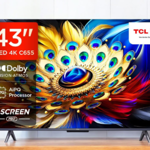 TCL 108 cm (43 inches) Metallic Bezel-Less Series 4K Ultra HD Smart LED Google TV 43V6B (Black)