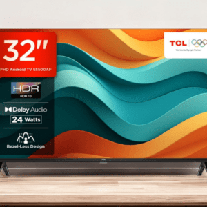 TCL 79.97 cm (32 inches) Metallic Bezel-Less S Series FHD Smart Android LED TV 32S5500AF (Black)