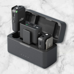 DJI Mic – Wireless Microphone System for Smartphones, Cameras, Laptops, Compact and Portable Wireless Mic Lavalier with Dual-Channel Recording