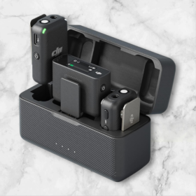 DJI Mic – Wireless Microphone System for Smartphones, Cameras, Laptops, Compact and Portable Wireless Mic Lavalier with Dual-Channel Recording